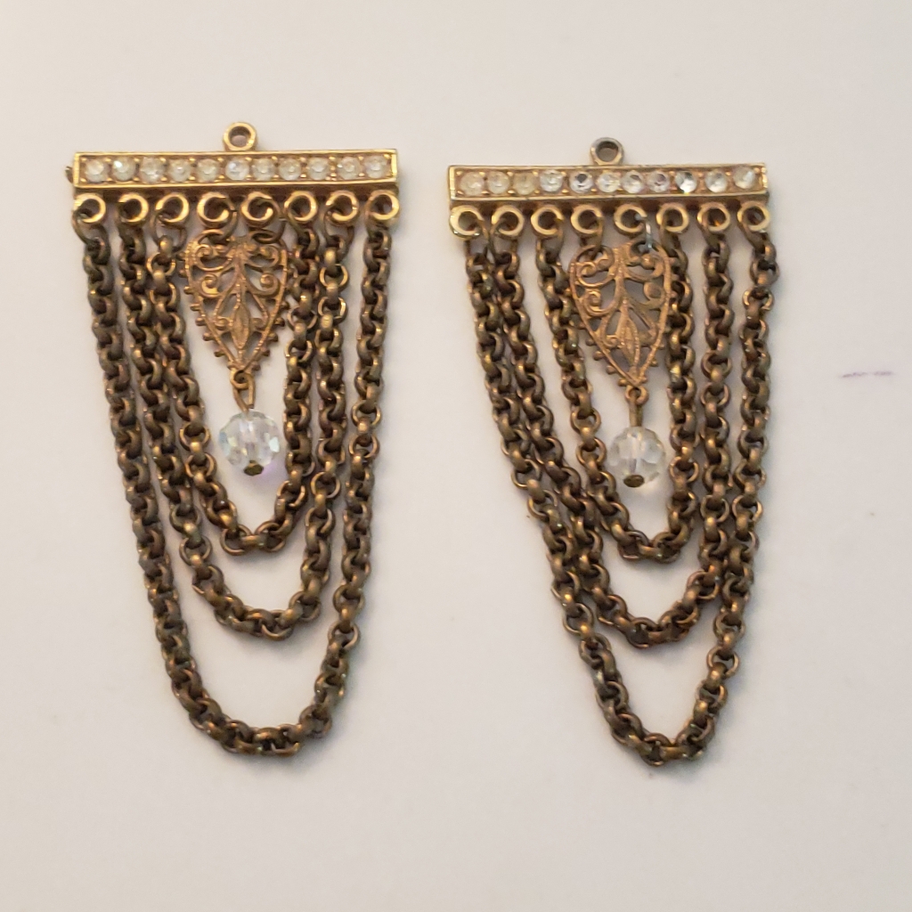 Vintage Earrings, Used, Without Hooks